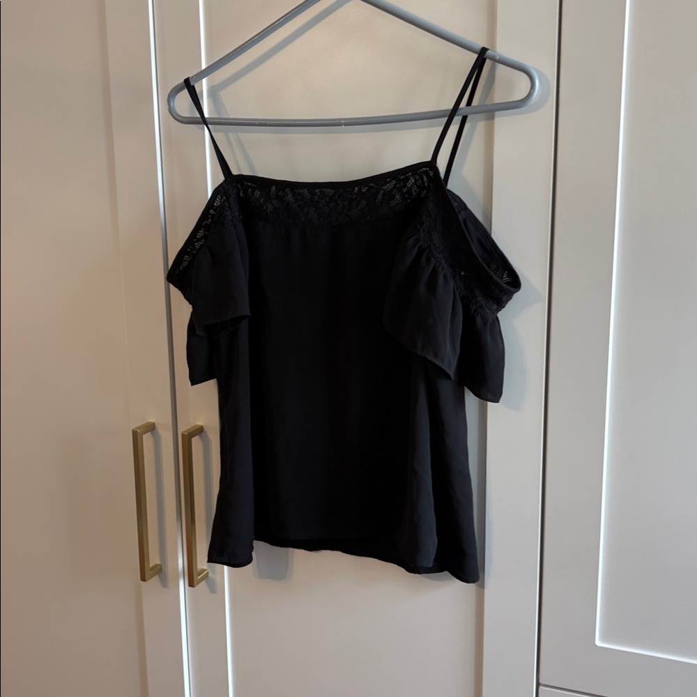 Express Y2K off the shoulder short sleeved lace top - Picture 5 of 7